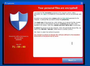 CryptoLocker screen