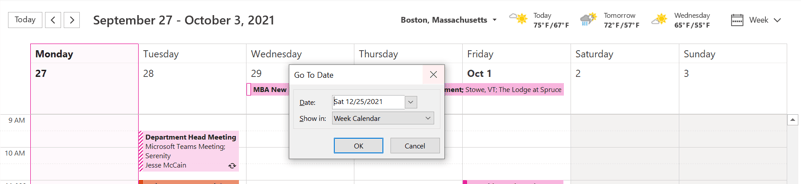 outlook calendar tips: go to the date keyboard shortcut_2