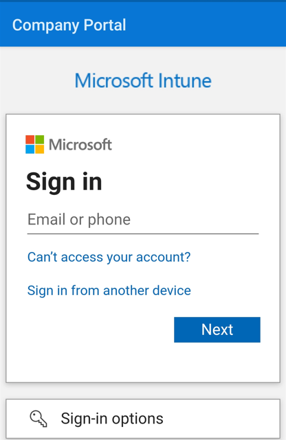 What is Intune Company Portal - sign in Microsoft account