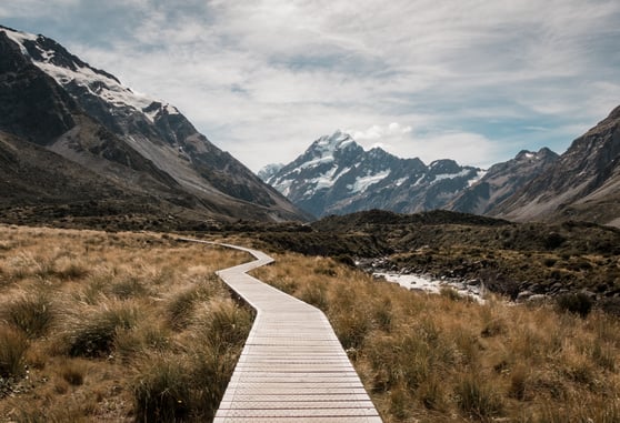 brown-wooden-dock-surrounded-with-green-grass-near-mountain-808465