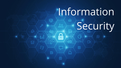 Information Security - Blue Hexagonal IT Icons